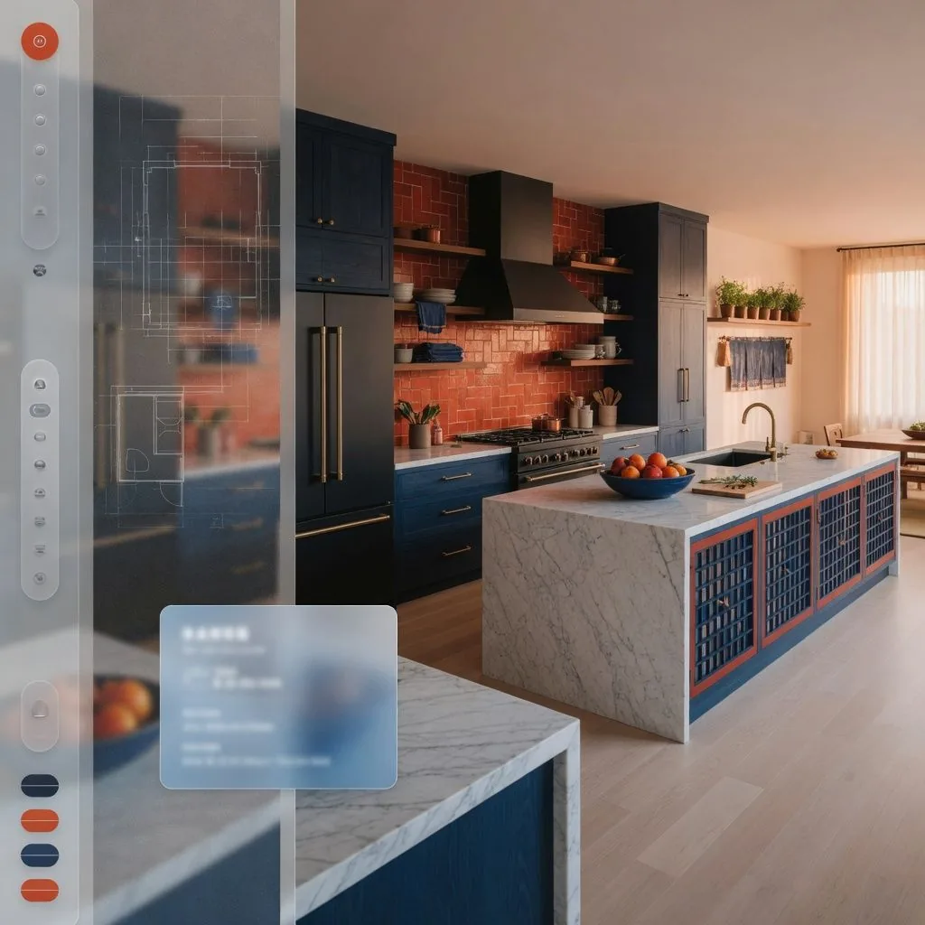 After: Spacious open kitchen with modern appliances and ample storage